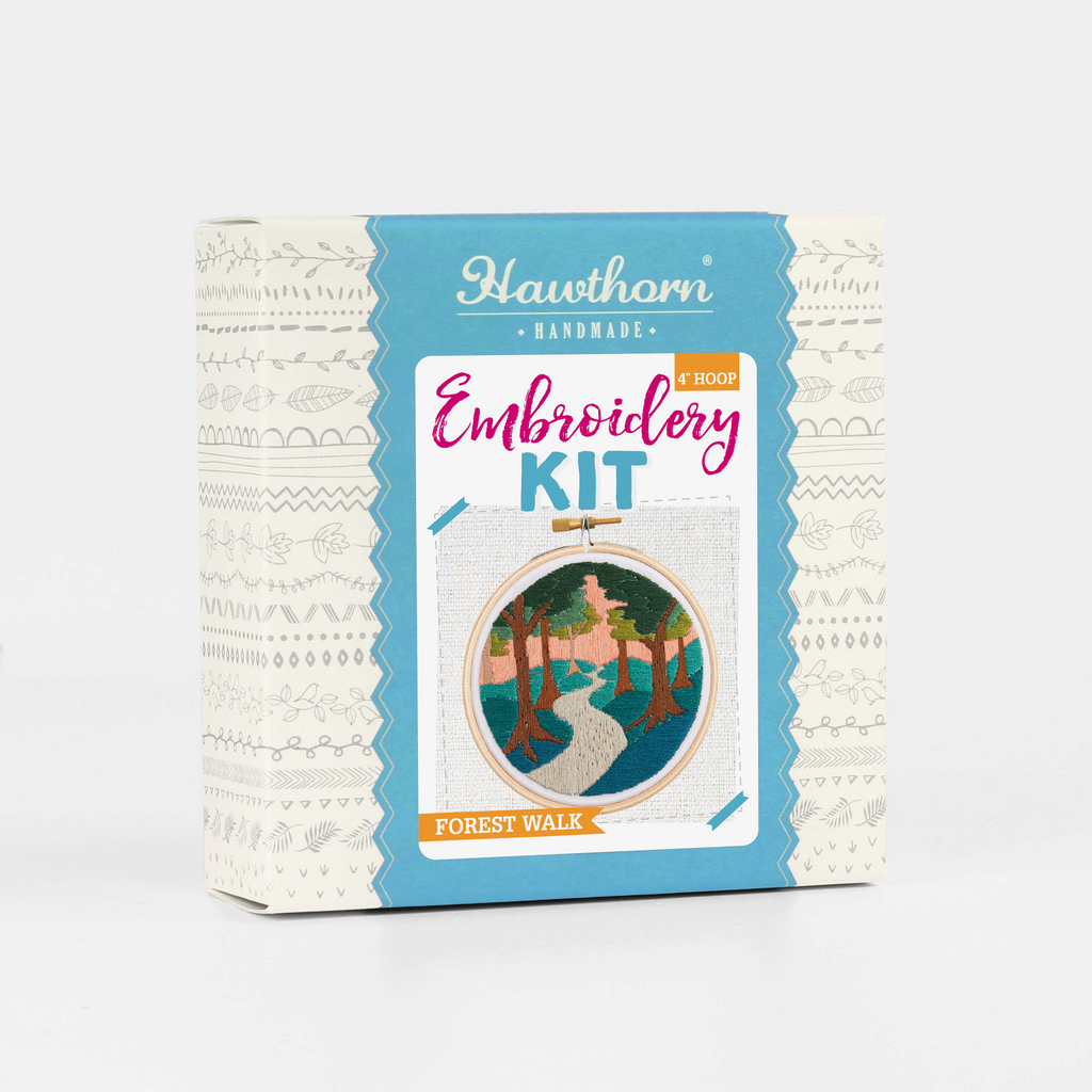 Hawthorn Handmade Forest Walk Landscape Mini Embroidery Kit for Beginners