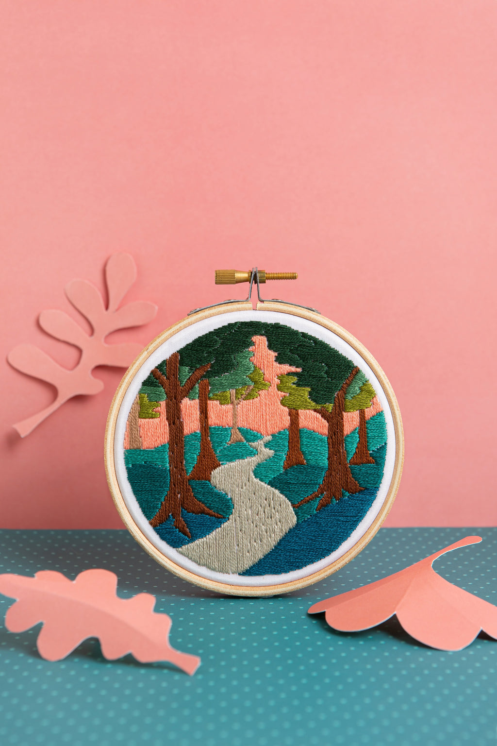 Hawthorn Handmade Forest Walk Landscape Mini Embroidery Kit for Beginners