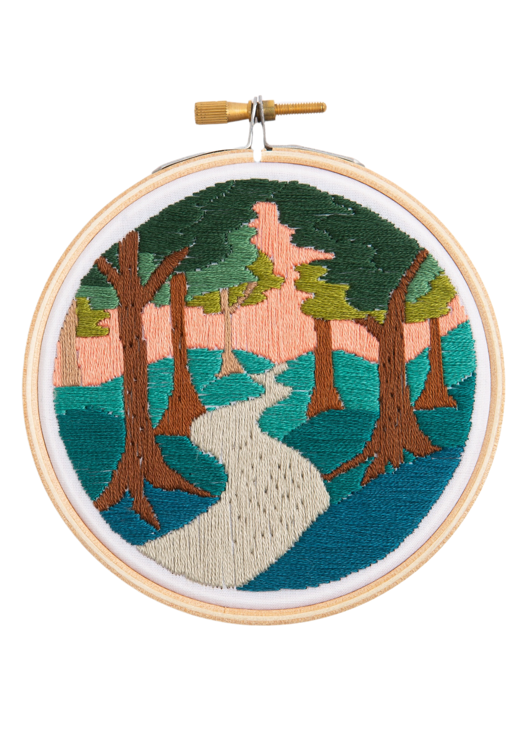 Hawthorn Handmade Forest Walk Landscape Mini Embroidery Kit for Beginners