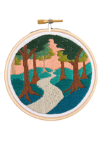 Hawthorn Handmade Forest Walk Landscape Mini Embroidery Kit for Beginners