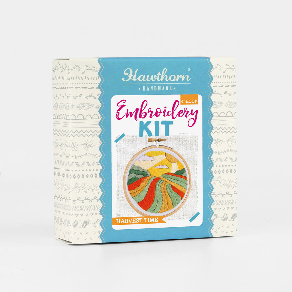 Hawthorn Handmade Harvest Time Landscape Mini Embroidery Kit for Beginners