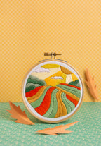 Hawthorn Handmade Harvest Time Landscape Mini Embroidery Kit for Beginners