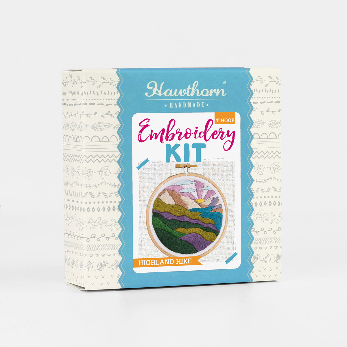 Hawthorn Handmade Highland Hike Landscape Mini Embroidery Kit for Beginners