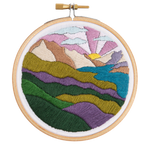 Hawthorn Handmade Highland Hike Landscape Mini Embroidery Kit for Beginners