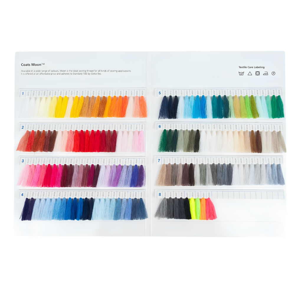 Coats Moon Real Thread Shade Card