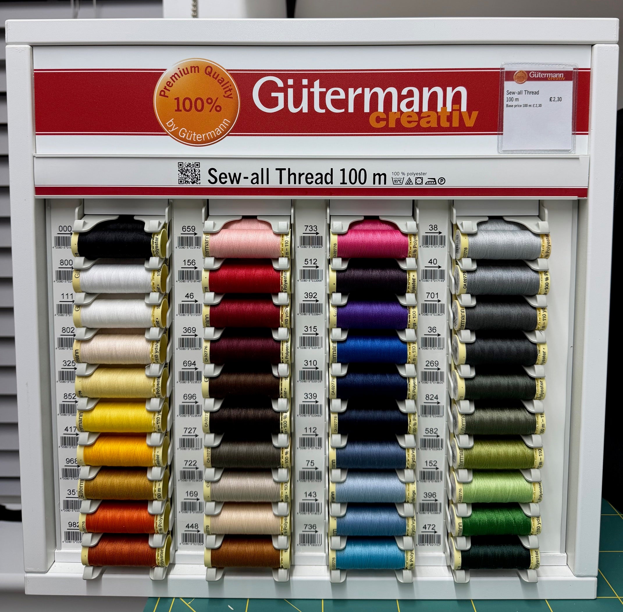 Gütermann Sew-All Polyester Thread 100m – 40 Colours