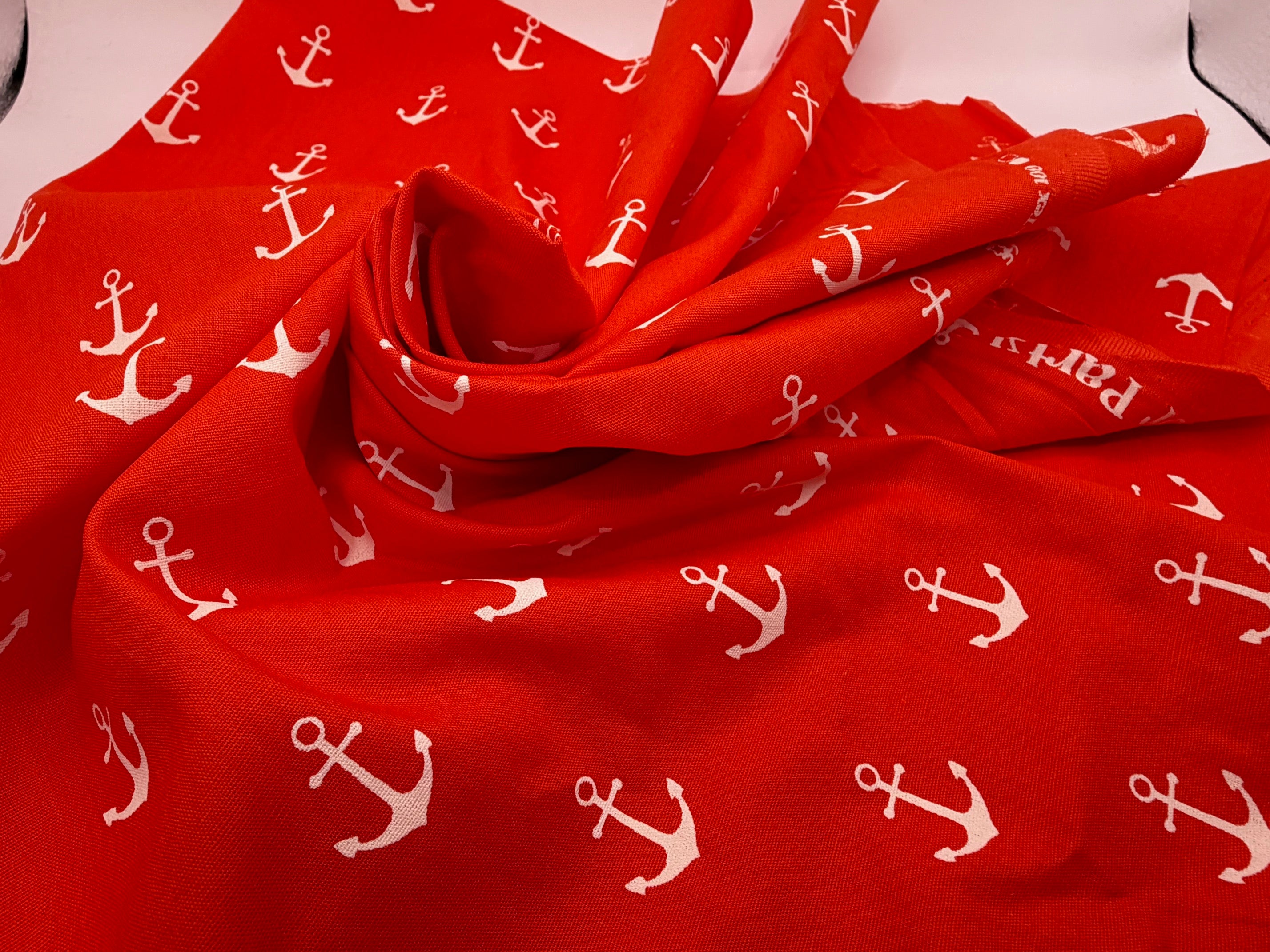 Poppy Europe - Red Anchor Party Printed Cotton
