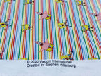 Little Johnny Sponge Bob Rainbow Stripe | Licensed Digital Print Cotton