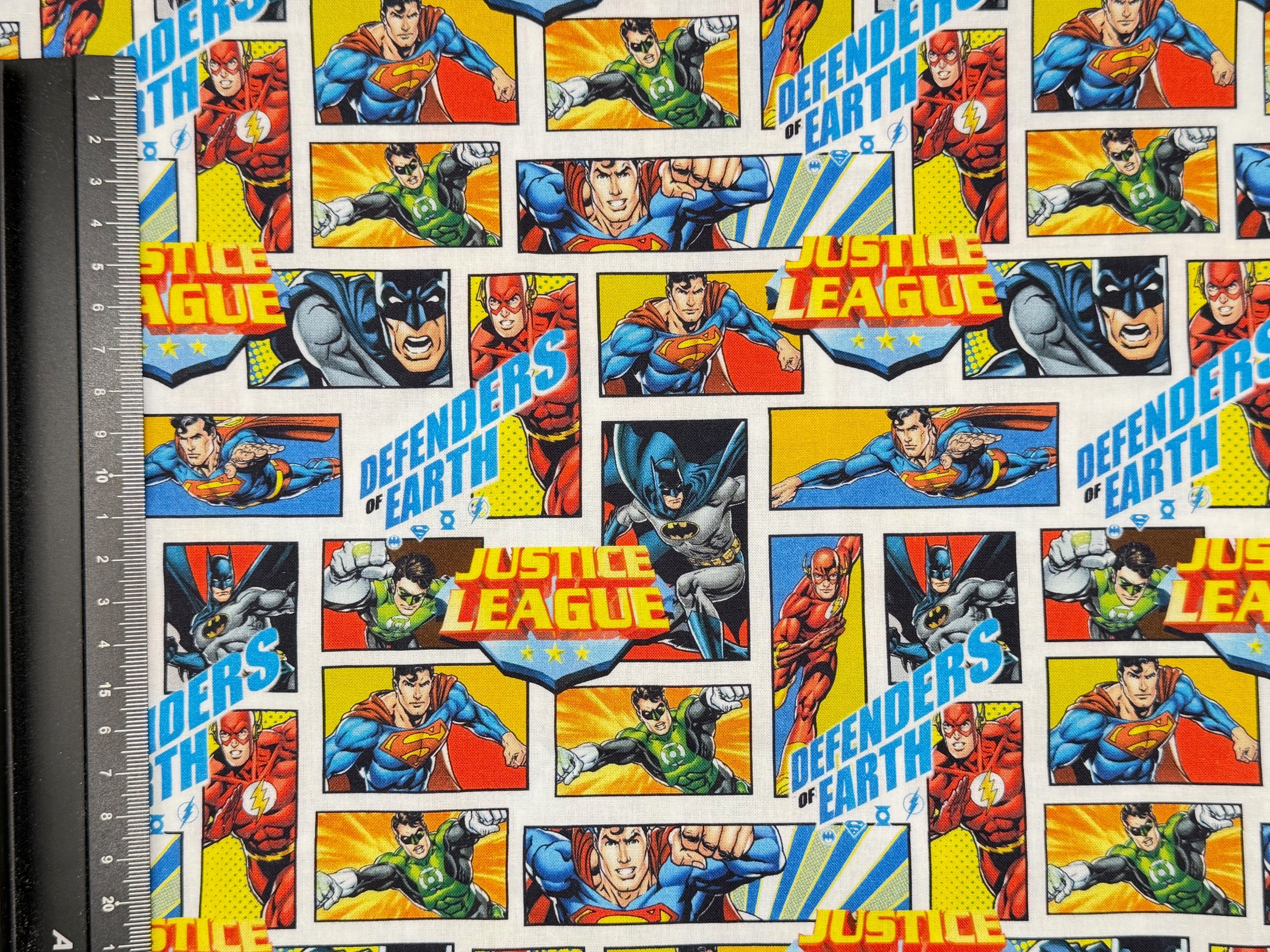 Little Johnny DC Justice League Defenders of Earth | Licensed Digital Print Cotton
