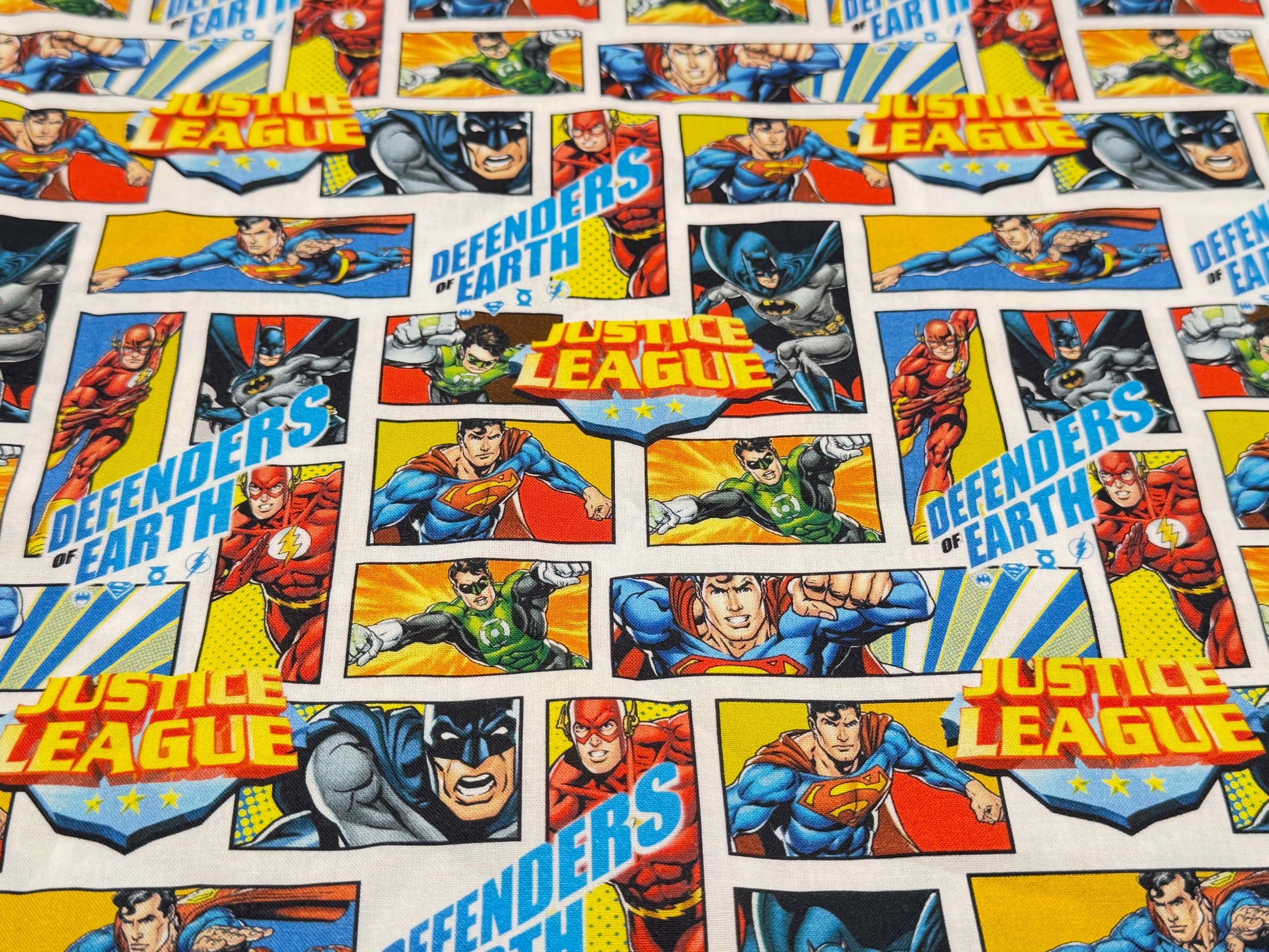 Little Johnny DC Justice League Defenders of Earth | Licensed Digital Print Cotton