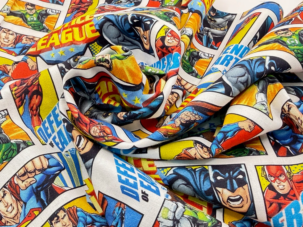Little Johnny DC Justice League Defenders of Earth | Licensed Digital Print Cotton
