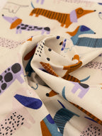 Dachshund Panama Digital Cotton Canvas