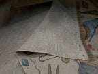 Recycled Linen Look Canvas - Vintage Sewing Pattern Design - Digital Print