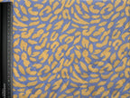 Cotton Pre Quilted Fabric - Blue Animal Print