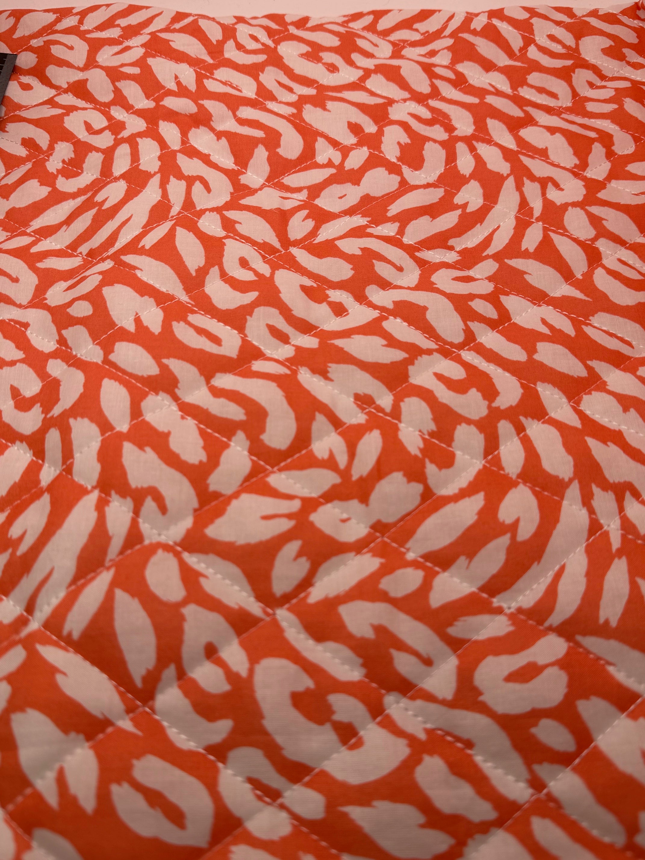 Cotton Pre Quilted Fabric - Coral Animal Print