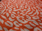 Cotton Pre Quilted Fabric - Coral Animal Print