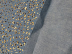 Denim Foiled Leopards Fabric
