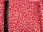 Cotton Pre Quilted Fabric - Red Animal Print