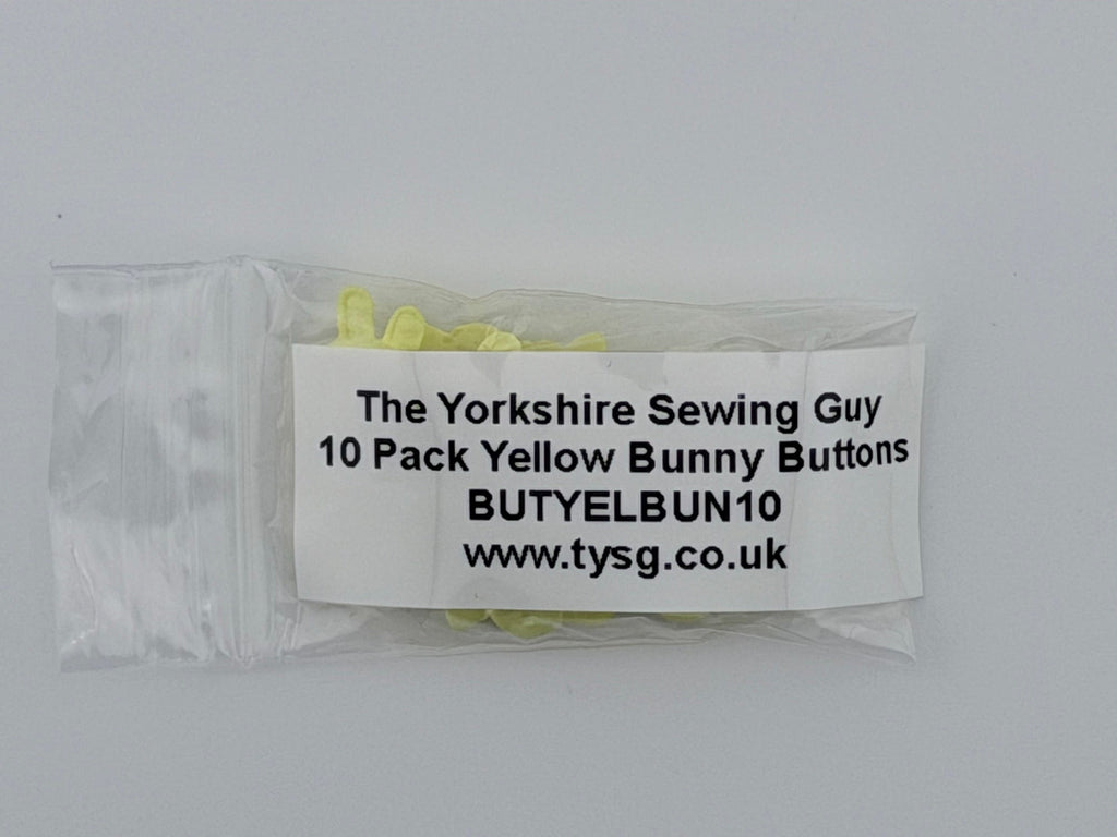 10 Pack Yellow Bunny Rabbit Buttons