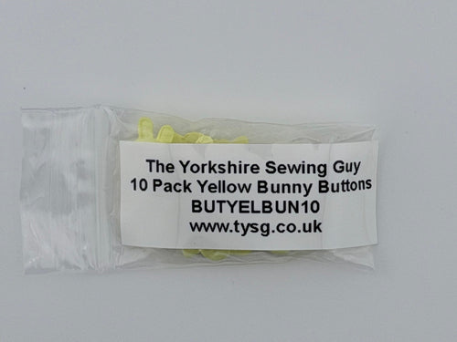 10 Pack Yellow Bunny Rabbit Buttons