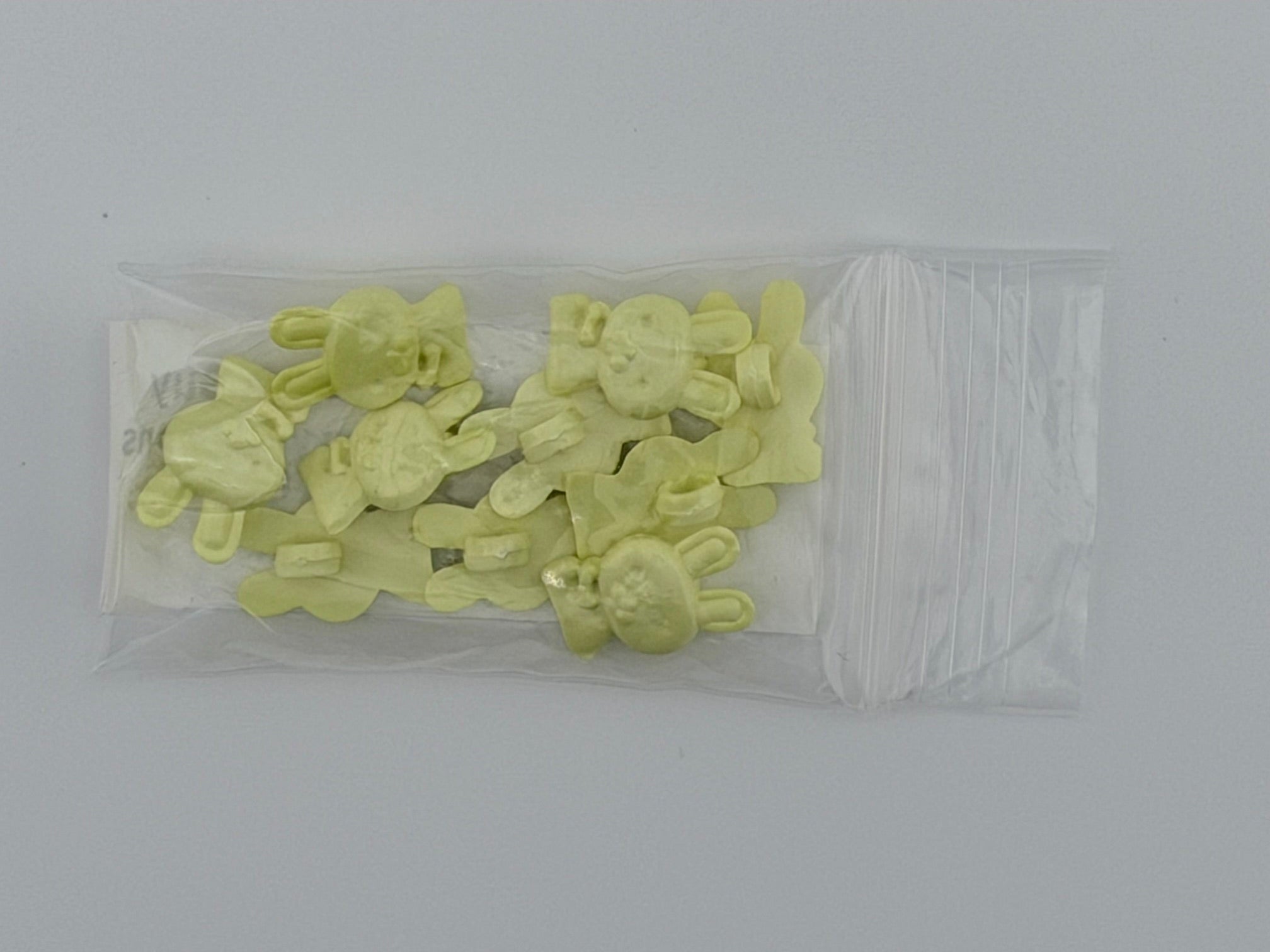 10 Pack Yellow Bunny Rabbit Buttons