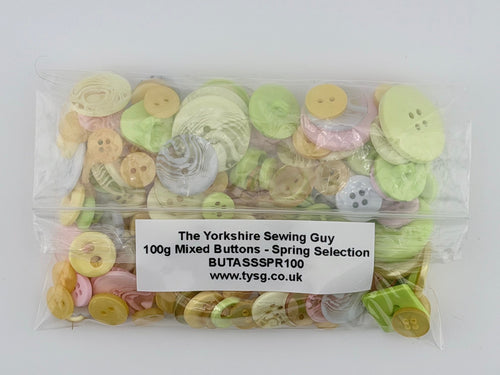 100g Assorted Buttons - Spring Selection