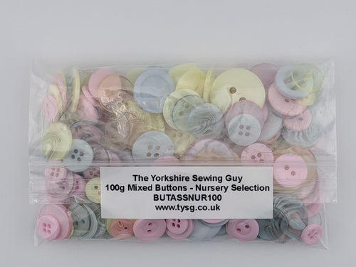 100g Assorted Buttons - Nursery Selection