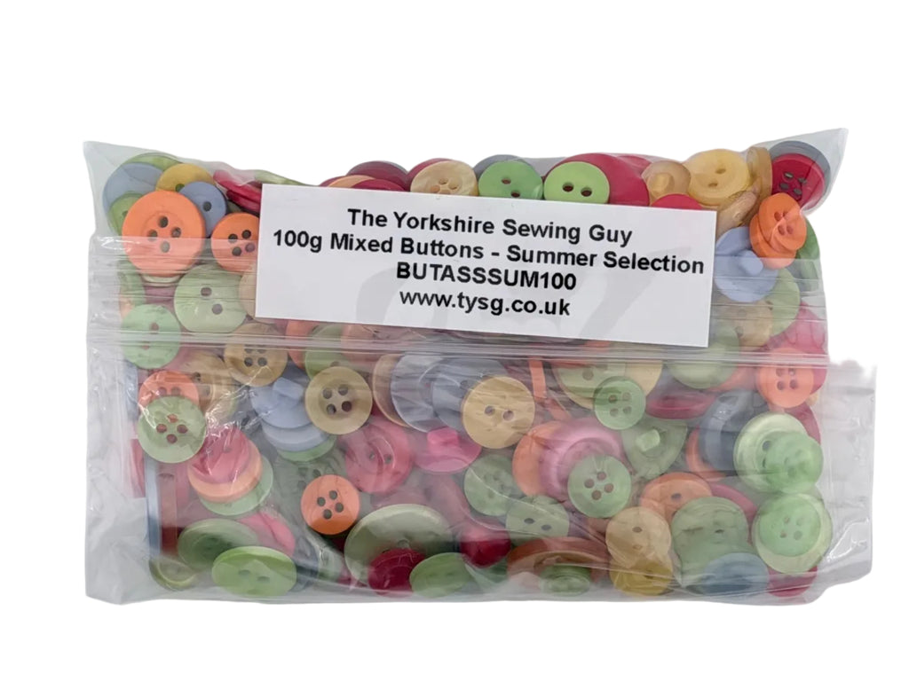 100g Assorted Buttons - Summer Selection