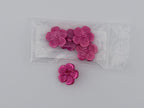 5 Pack Pink Flower Buttons 15mm