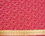 Geometric Origami Cotton Poplin | Red