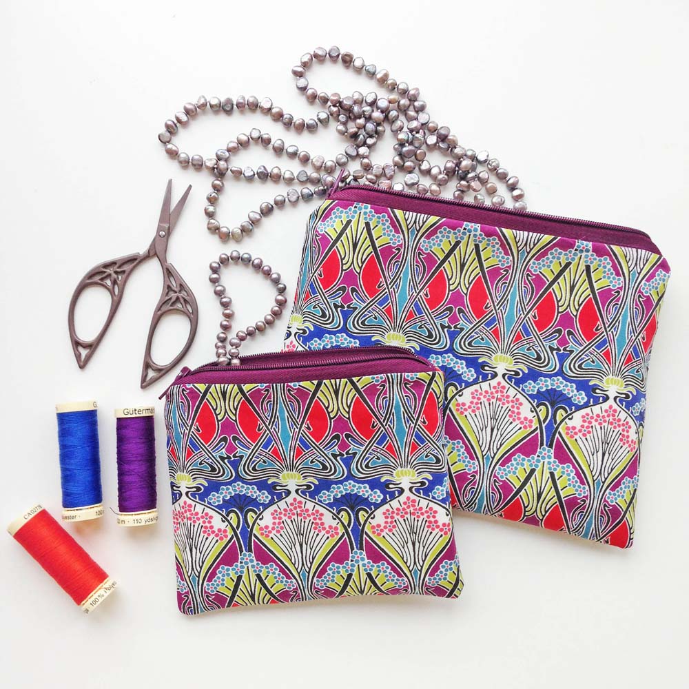 Alice Caroline Liberty Fabric Make-Up And Coin Purse Kit