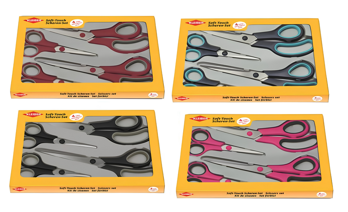 Kleiber 4-Piece Soft Touch Scissors Set – 92097