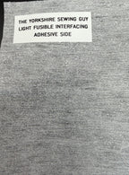 White Fusible Iron-On Interfacing – Light, Medium & Heavy Weight