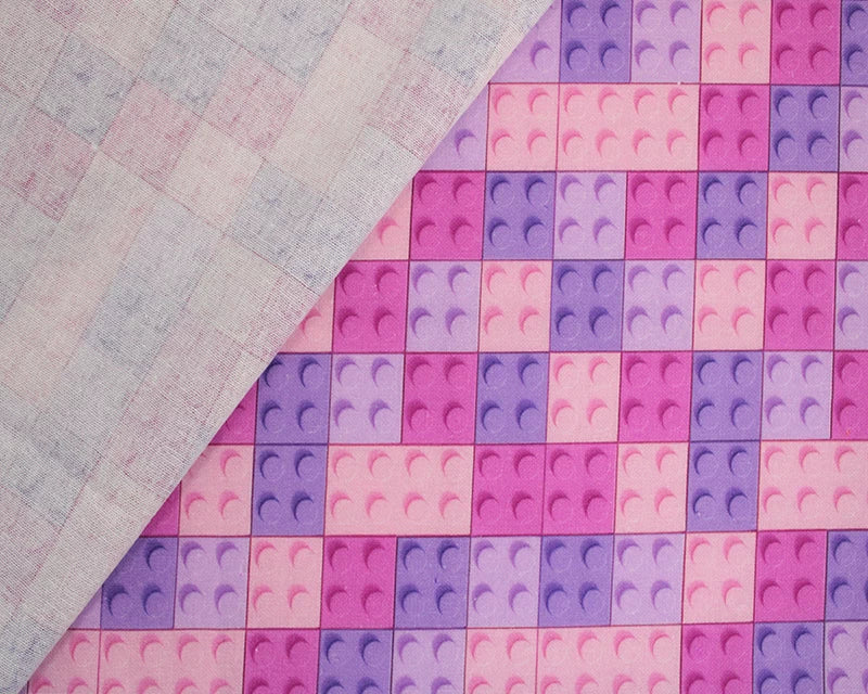 Little Johnny Pink Block Party 100% Cotton Fabric