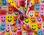Little Johnny Johnny's Happy Grid 100% Cotton Fabric