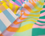 Little Johnny Rhythmic Stripes Multicolour 100% Cotton Fabric
