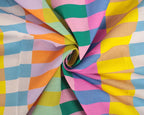 Little Johnny Rhythmic Stripes Multicolour 100% Cotton Fabric