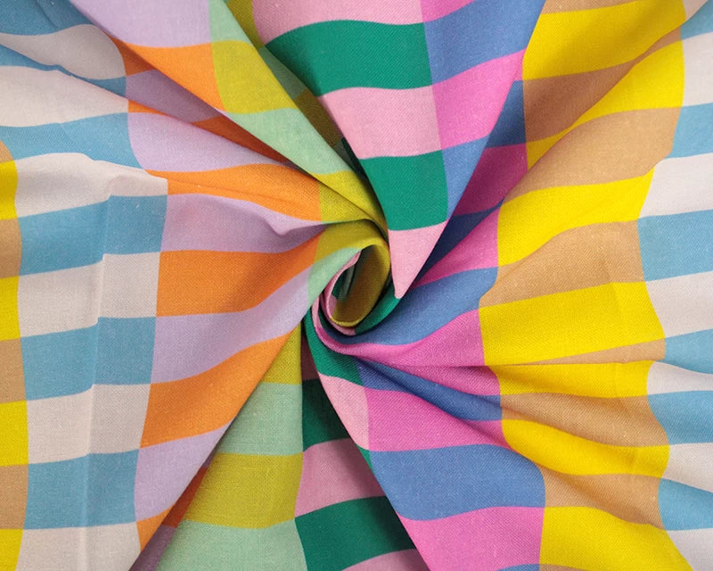 Little Johnny Rhythmic Stripes Multicolour 100% Cotton Fabric