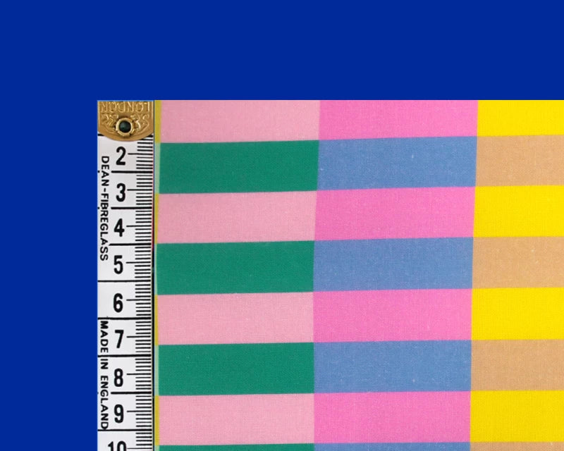 Little Johnny Rhythmic Stripes Multicolour 100% Cotton Fabric