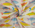 Little Johnny Go Fish 100% Cotton Fabric