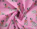 Little Johnny Playful Pups Pink Polycotton Fabric