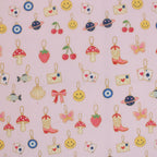 Little Johnny Lucky Charms Pink Polycotton Fabric