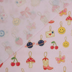 Little Johnny Lucky Charms Pink Polycotton Fabric