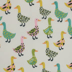 Little Johnny Wild Flock Cream Polycotton Fabric