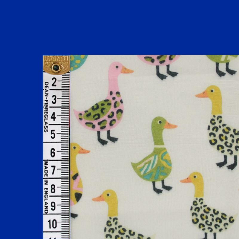 Little Johnny Wild Flock Cream Polycotton Fabric