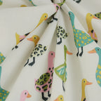 Little Johnny Wild Flock Cream Polycotton Fabric