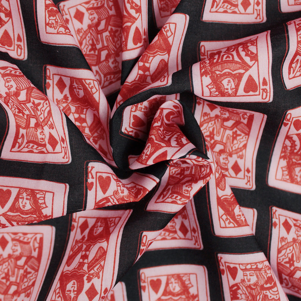 Little Johnny Royal Flush Midnight Polycotton Fabric