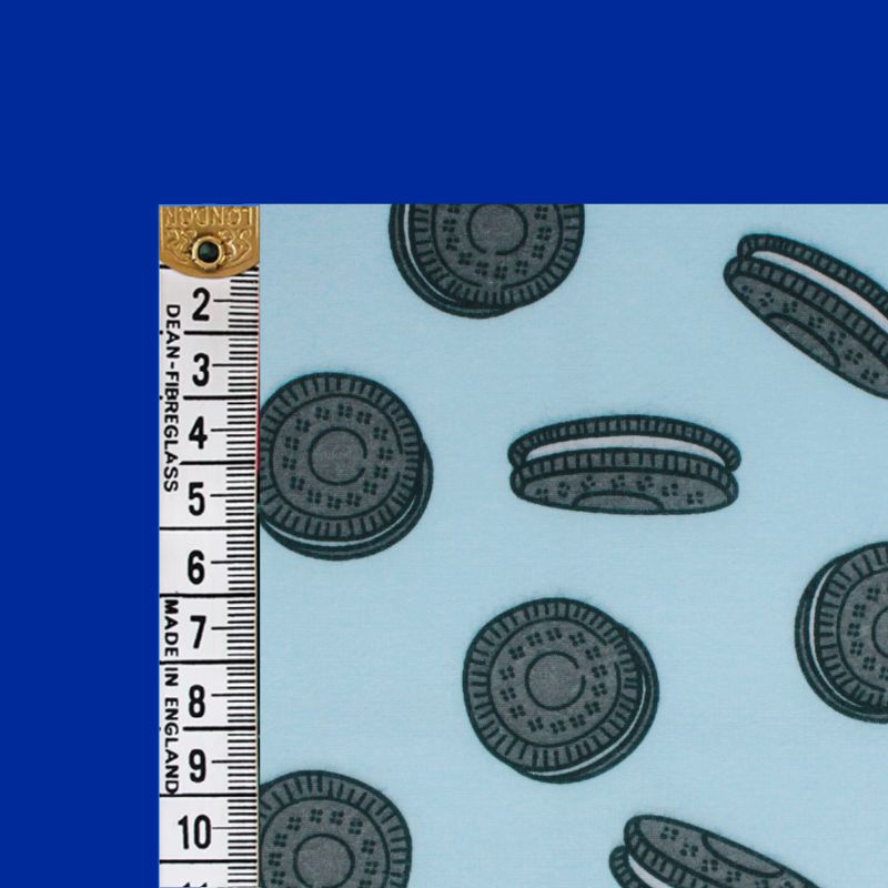 Little Johnny Cookie Dreams Blue Polycotton Fabric