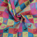 Little Johnny Puppy Pop Art Multicolour Polycotton Fabric