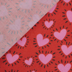 Little Johnny Radiant Hearts Red Polycotton Fabric